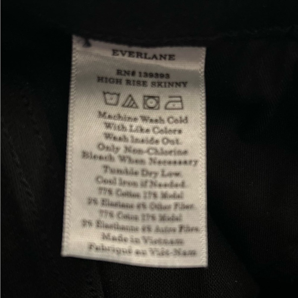 Everlane Black Authentic Stretch High Rise Skinny Jeans / NEW | Size 24 - Picture 3 of 8